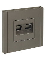 FORTE&PIANO Роз. двойная RJ11+RJ45 кат.5E FP535 ст. IEK | код FP-KT20-O-1-K46 | IEK