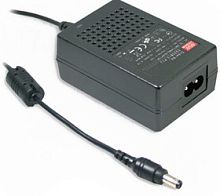Адаптер настольный, AC-DC, медицинский, 25Вт, вход 80...264B AC 47...63 Гц, 113...370B DC, выход 24B/1,04A, изоляция 4000В AC, 79x54x33мм, -25...+60С, сетевой разъём IEC320-C8, выходной разъем 11, диам. 5.5х2.1мм | код GSM25B24-P1J | MeanWe