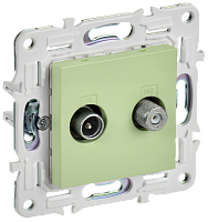 SKANDY Роз. двойная TV+SAT SK-A13M мятн. IEK | код SK-AF20-O-K06 | IEK