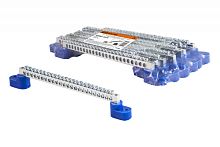 Шина N нулевая 6х9мм на двух угл. изоляторах 24 групп никелированная TDM | код SQ0801-0316 | TDM