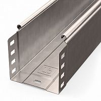 Лоток неперфорированный Стандарт INOX (AISI 409) 100х100х3000 (0,7 мм) (6 м/уп) Промрукав | код PR16.2388 | ПРОМРУКАВ