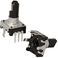 Энкодер инкрементальный двухканальный без переключателя RUICHI EC12E, 5 В, разрешение 24/24, длина вала 15 мм от корпуса, пластик | код 113287 | Ruichi