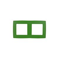 Рамка на 2 поста, Эра12, зелёный, 12-5002-27 | код Б0019401 | ЭРА