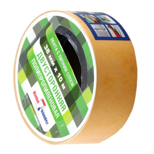 Двусторонняя лента 38мм х 10м ткань в индивидуальной упаковке Klebebander /48 | код KPV310T | АДМ Двусторонняя лента 38мм х 10м ткань в индивидуальной упаковке Klebebander /48 | код KPV310T | АДМ