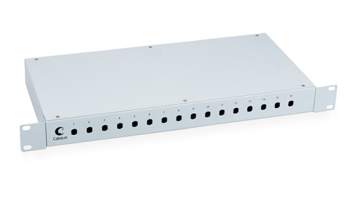 Cabeus FO-19-16ST Кросс бокс оптический 19 на 16 ST(FC) со сплайс-кассетой и КДЗС (без пигтейлов и проходных адаптеров) | код 7036c | Cabeus