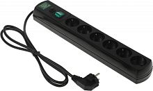 Сетевой фильтр Most LRG 1.6м (6 розеток) черный (пакет ПЭ) | код 359256 | MOST