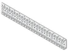 Профиль поперечный гальв. L=188мм(2шт) PCRM0188 | код 1STQ007375A0000 | ABB