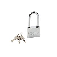 Замок навесной серия Сталь 50 мм длинная дужка ЧЕТЫРЕ СЕЗОНА | код 79-0045 | ЧЕТЫРЕ СЕЗОНА