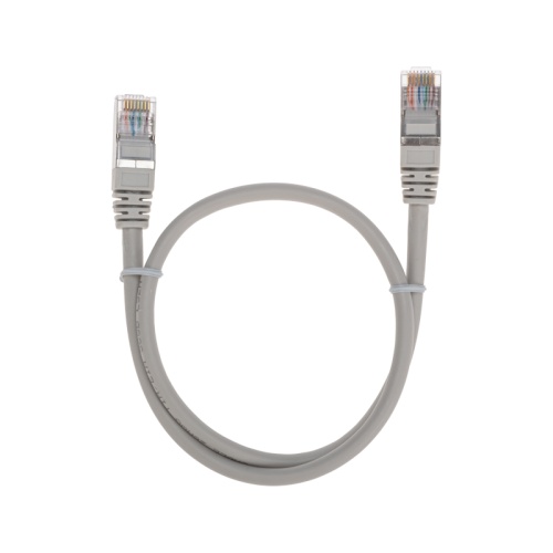 Патч-корд F/UTP, CAT 5e, RJ45-RJ45, 26AWG, LSZH, серый, 0,5м REXANT | код 02-0110-05 | REXANT