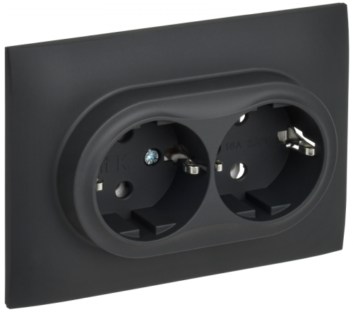 SKANDY Роз. 2-я с з/к без з/ш 16А сб. SK-R08G граф. IEK | код SK-R21-16-K53-F | IEK SKANDY Роз. 2-я с з/к без з/ш 16А сб. SK-R08G граф. IEK | код SK-R21-16-K53-F | IEK