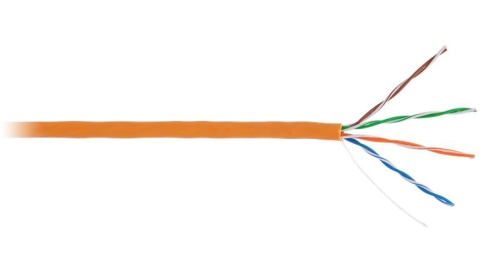Кабель U/UTP 4 пары кат.5e класс D 100МГц ож BC чистая медь внутр. LSZH нг(B)-HF оранж. (уп.305м) | код EC-UU004-5E-LSZH-OR | NETLAN Кабель U/UTP 4 пары кат.5e класс D 100МГц ож BC чистая медь внутр. LSZH нг(B)-HF оранж. (уп.305м) | код EC-UU004-5E-LSZH-OR | NETLAN