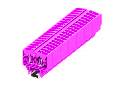 254369 Клемма TB 1-1 проходная на малую DIN-рейку SP15, фронт.подключение, сеч. 2.5мм2, розов. , шт | код 254369 | SUPU