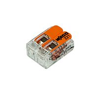 221-412 Универсальная компактная клемма 2-контактная до 4,0 мм кв (100 шт./уп.) WAGO | код 07-5161| WAGO