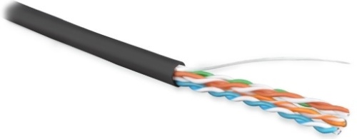 Кабель витая пара неэкранир. U/UTP кат. 5e 4 пары (24 AWG) одножильный (solid) внешний LSZH нг(С)-HF черный, Hyperline UUTP4-C5E-S24-OUT-LSZH-BK-500 (500 м) | код 236320 | Hyperline Кабель витая пара неэкранир. U/UTP кат. 5e 4 пары (24 AWG) одножильный (solid) внешний LSZH нг(С)-HF черный, Hyperline UUTP4-C5E-S24-OUT-LSZH-BK-500 (500 м) | код 236320 | Hyperline