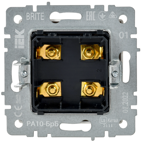 BRITE Аудиорозетка 4-мест. РА10-БрБ бел. IEK | код BR-S40-K01 | IEK фото 4