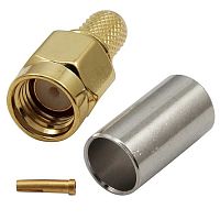 Разъём высокочастотный RUICHI RP-SMA-C58P, обжимной | код 89526 | Ruichi