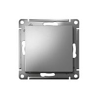 ATLASDESIGN 1-клавишный ПЕРЕКЛЮЧАТЕЛЬ, сх.6, 10АХ, быстрозажимные клеммы, СТАЛЬ | код ATN000961S | Systeme Electric