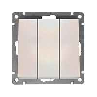 Выключатель 3-кл. СП Афина 10А IP20 механизм жемчуг | код A0043-OBr | Universal