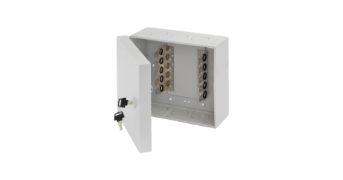 Бокс настенный распределительный NIKOMAX, на 5 плинтов (до 50-ти пар), с кронштейнами, пластиковый, с замком, 188х210х105мм, серый | код NMC-WBPL5-PK | NIKOMAX Бокс настенный распределительный NIKOMAX, на 5 плинтов (до 50-ти пар), с кронштейнами, пластиковый, с замком, 188х210х105мм, серый | код NMC-WBPL5-PK | NIKOMAX