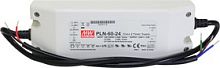 Источник питания AC-DC, 60Вт, IP64, вход 90…264В AC, 47…63Гц , ККМ, выход 24В рег.-15%/2,5A, рег. 3...-25%, изоляция 4250В AC, в кожухе 180х62,5х35мм, -30…+50С | код PLN-60-24 | MeanWell