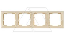 Daria - Рамка 4 поста, к механизмам серии 21, горизонтальный монтаж, сл.кость | код 2120-800-1402 | Mutlusan