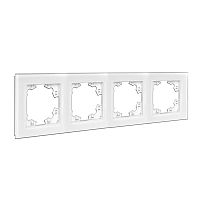 Афина рамка стеклянная четырехместная универсальная белая (еврослот) | код 2245 | Universal