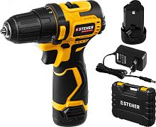 Дрель-шуруповерт бесщеточная 12 В, 35 Нм, 2 АКБ (2 Ач), кейс | код CDB-120-2 | Steher