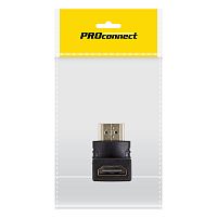 Переходник HDMI (гнездо HDMI - штекер HDMI), угловой, (1шт.) (пакет) PROconnect | код 17-6805-7 | PROCONNECT