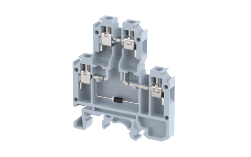 Клемма проходная винтовая с электронными компонентами 2,5 мм2, двухуровневая, 1 диод 1N 4007, на 4 подключения, черная KUDD4D1_MT0677-X-BLACK | код 1102520355 | Elmex Клемма проходная винтовая с электронными компонентами 2,5 мм2, двухуровневая, 1 диод 1N 4007, на 4 подключения, черная KUDD4D1_MT0677-X-BLACK | код 1102520355 | Elmex