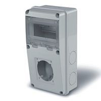 Щит комбинированный навесной, 6M + 70x87(84x106) + 4x 50x60(закрыты), 145x285x107mm, IK08, IP55 серия ENERBOX | код 633.1013 | Scame