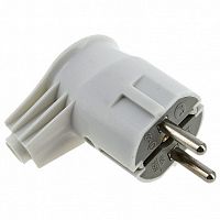 Вилка угловая ЛОНДОН с заземлением, 16А IP20, белый, AVY16-10 | код. AVY16-10 | EKF