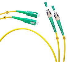 Cabeus FOP(d)-9-FC/APC-SC/APC-1,5m Шнур оптический duplex FC/APC-SC/APC 9/125 sm 1,5м LSZH | код 8242c | Cabeus