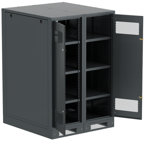 ITK LINEA B Шкаф (пустой) 1350х900мм дверь двуст. мет. чер. | код LB05-13H99-2M | ITK by IEK