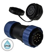 Разъём герметичный SZC28 9P-M-FB, 9 контактов | код 106722 | SZC