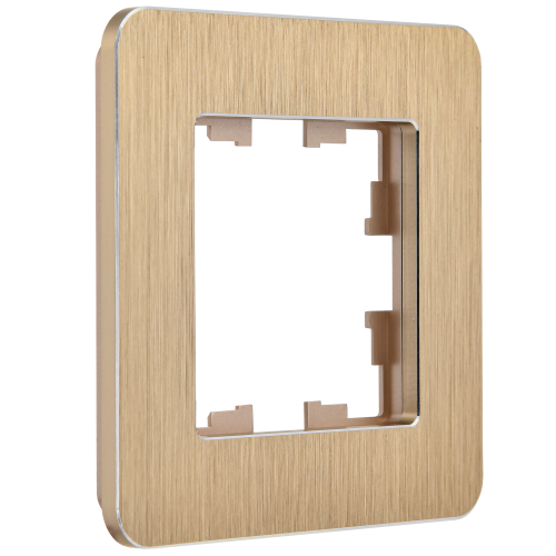 BRITE Рамка 1-мест. РУ-1-1-Бр металл шамп. RE AL IEK | код BR-M12-M-21-K37 | IEK фото 3