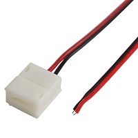 Коннектор питания (1 разъем) для одноцветных светодиодных лент с влагозащитой шириной 8 мм LAMPER | код 144-031 | LAMPER