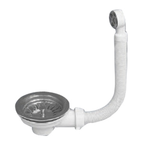 Выпуск ЭЛИТ с нержавеющей чашкой D114 мм и с круглым переливом 3'1/2 | код 30986441 | VIRPlast