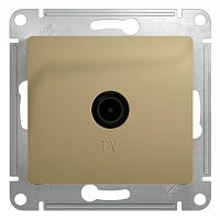 Розетка TV GLOSSA, одиночная, титан | код. GSL000491 | Schneider Electric