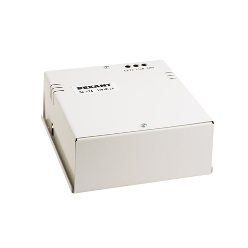 Блок питания резервированный 12В, 2А, под АКБ 7А/ ч DC-496 | код 34-0496 | REXANT