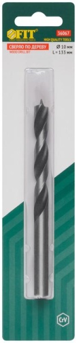 Сверло по дереву, CrV Профи 10 мм | код 36067 | FIT фото 3 Сверло по дереву, CrV Профи 10 мм | код 36067 | FIT фото 3