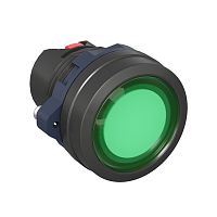 Головка кнопки плоская прозрачная с фиксацией, зеленая | код M22P-FLLGP | DKC