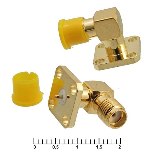 Разъём высокочастотный RUICHI SMA-KWFE, крепление под 4 винта | код 90881 | Ruichi