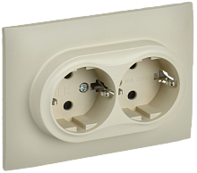 SKANDY Роз. 2-я с з/к/ш 16А в сб. SK-R07B беж. IEK | код SK-R24-16-K10-F | IEK