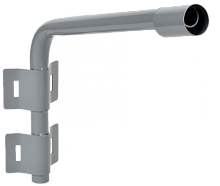 Кронштейн КР-2 D=48 L=500 монтаж. лента 2 хомута серый IEK | код LT-DKU0D-CR-48-50-22-K03 | IEK