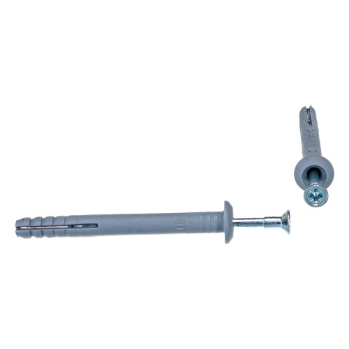 Дюбель-гвоздь грибовидный бортик, полипропилен 6х60мм, пакет (100 шт/уп) KRANZ | код KR-01-3621-013 | KRANZ