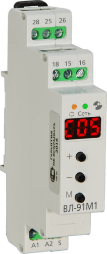 Реле времени ВЛ - 91М1, 0.1 с...99.9 ч, 24...220 В, 50 Гц / пост., цифровой индикатор, управляющий вход, 11 различных функций, ток контактов реле 8 А, 2 преключающих контакта, УХЛ4 (1 шт.) РЕЛЕ И АВТОМАТИКА | код A8223-80108851 | РЕЛЕ И АВТ