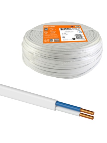 Провод ПВВП 2х4 ГОСТ (бухта 100м) белый | код SQ0127-0254 | РЭМЗ ТМ Провод ПВВП 2х4 ГОСТ (бухта 100м) белый | код SQ0127-0254 | РЭМЗ ТМ
