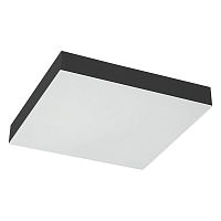 Светильник светодиодный ДПО-24w 4000K 1920Лм квадратный черный IP44 | код 51304 | Feron