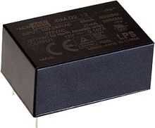 Источник питания AC-DC, 2Вт, вход 85…305В AC 47…63 Гц, 120...370B DC, выход 3.3В/600мА, изоляция 3000В AC, в корпусе на плату 33.7х22.2х15мм, -30...+85C, монтаж в отверстия | код IRM-02-3.3 | MeanWell