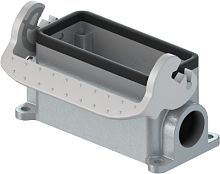 Закрытое основание разъема REVOS, Size 24, с уплотнителем, с одной защелкой, 1 кабельный ввод IP54 M25x1,5, с левым расположением, материал корпуса: алюминиевый сплав | код 71.331.2435.0 | Wieland